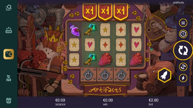 Jogo aberto na versão móvel da Royalen Casino